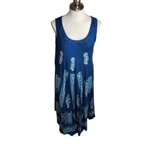 Soft Surroundings Varanasi Sleeveless Boho Maxi‎ Dress Size Missing